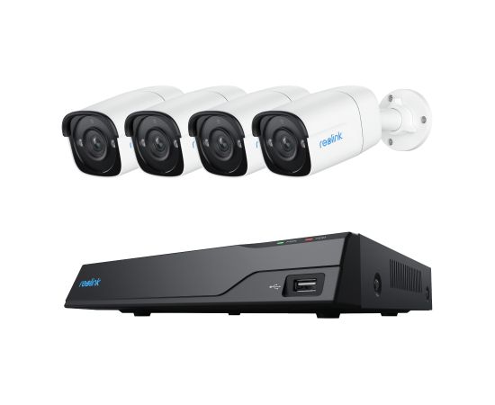 Reolink Super HD Security Camera System NVS8-5MB4 Bullet 5/4 MP f=4.0mm fixed; F=2.0 Power over Ethernet (PoE) IP67 H.265 Micro SD, Max. 256GB Камеры наблюдения