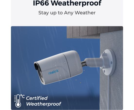 Reolink Super HD Security Camera System NVS8-5MB4 Bullet 5/4 MP f=4.0mm fixed; F=2.0 Power over Ethernet (PoE) IP67 H.265 Micro SD, Max. 256GB Камеры наблюдения