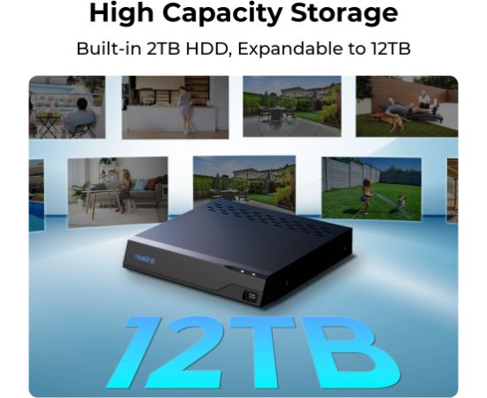 Reolink Super HD Security Camera System NVS8-5MB4 Bullet 5/4 MP f=4.0mm fixed; F=2.0 Power over Ethernet (PoE) IP67 H.265 Micro SD, Max. 256GB Камеры наблюдения