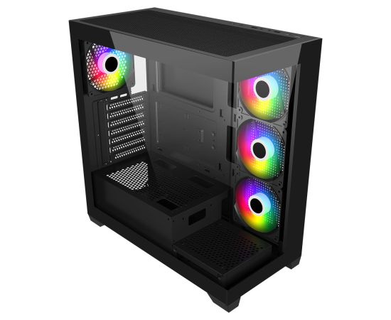 FSP Case M340-BA Black Mid Tower Power supply included No Datoru korpusi