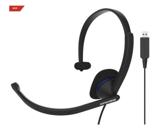Koss Headphones CS195 USB Wired On-Ear Microphone Black Austiņas