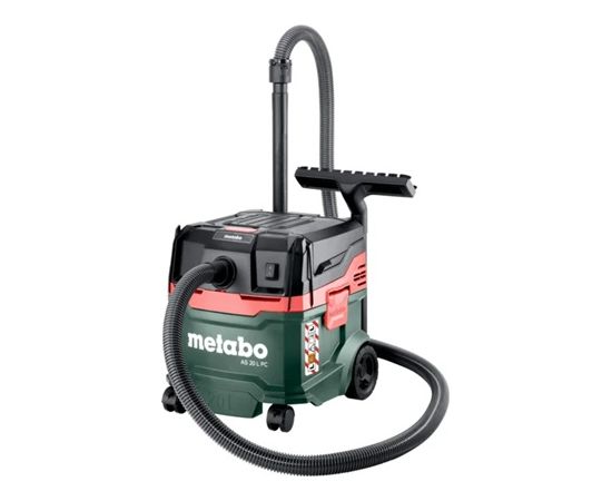 Sausās un mitrās tīrīšanas putekļsūcējs Metabo AS 20 L PC; 1200 W Industriālie putekļu sūcēji