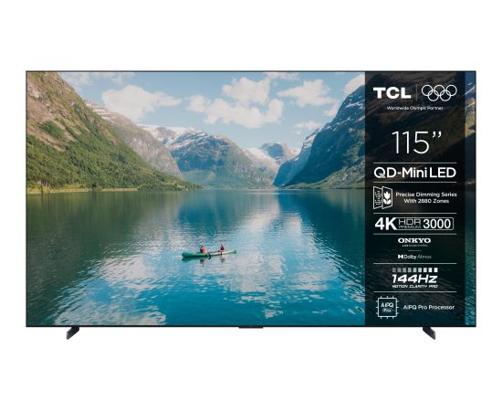 TV Set TCL 115 " 4K Ultra HD 3840 x 2160 pixels Flat 16:9 QD-Mini LED 115C7K Телевизоры