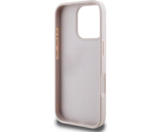 Guess PU 4G Strass Triangle Metal Logo Case Защитный чехол для iPhone 16 Pro Max / розовый Чехлы - альтернативные