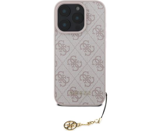Guess 4G Charm Case Aizsargapvalks priekš iPhone 16 Pro Max Tone on Tone / rozā Neoriģinālie Maciņi