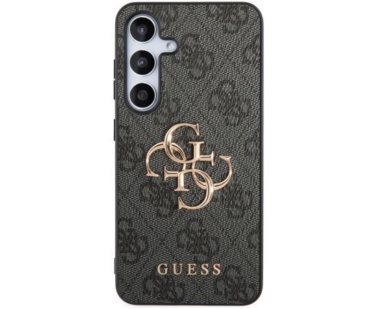 Guess PU 4G Metal Logo Case Aizsargapvalks priekš Samsung Galaxy S24+ / pelēks Neoriģinālie Maciņi