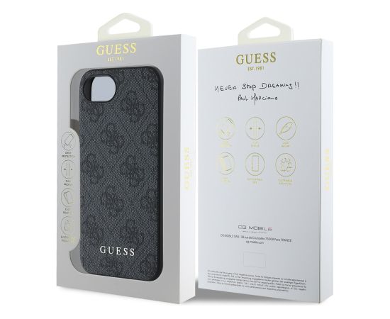 Guess 4G Charm Case Aizsargapvalks priekš iPhone 16e Tone on Tone / pelēks Neoriģinālie Maciņi