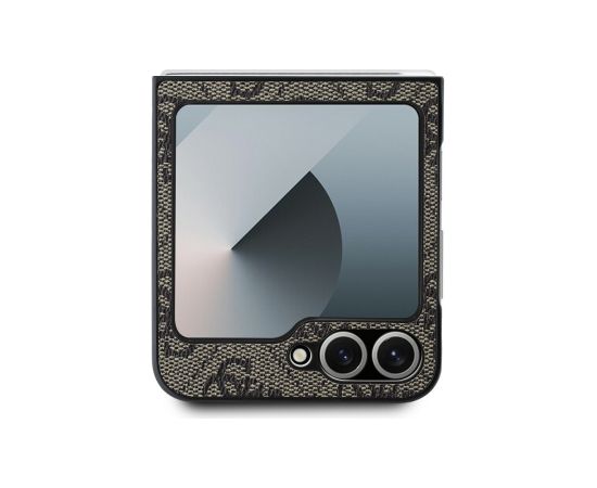Guess PU 4G Metal Logo Case Aizsargapvalks priekš Samsung Galaxy Z Flip 6/7 FE / brūns Neoriģinālie Maciņi