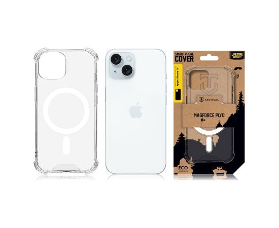Tactical MagForce Plyo Aizsargapvalks telefonam Apple iPhone 15 caurspīdīgs Neoriģinālie Maciņi