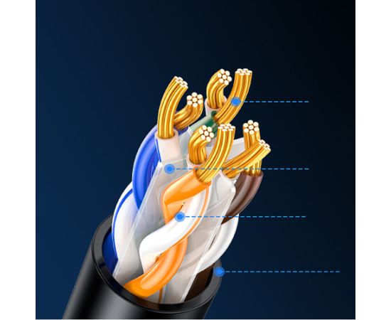 Ugreen Cat6A UTP Ethernet kabelis 5m - melns Tīkla vadi