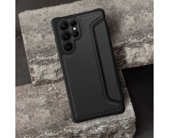 Fusion Razor Book grāmatveida maks Samsung A136 Galaxy A13 5G | A04S melns Neoriģinālie Maciņi