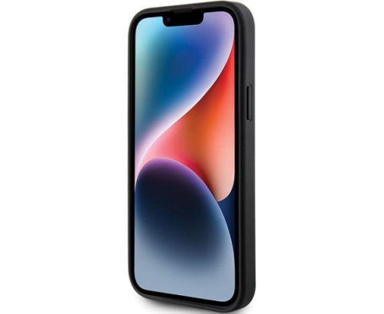 Guess GUHMP15SPSAHMCK iPhone 15 6.1" czarny|black hardcase Saffiano MagSafe Neoriģinālie Maciņi