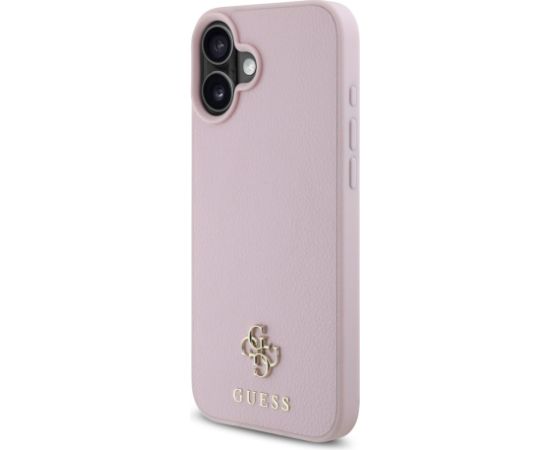Guess PU Grained 4G Small Metal Logo MagSafe Case Защитный чехол для iPhone 16 / розовый Чехлы - альтернативные