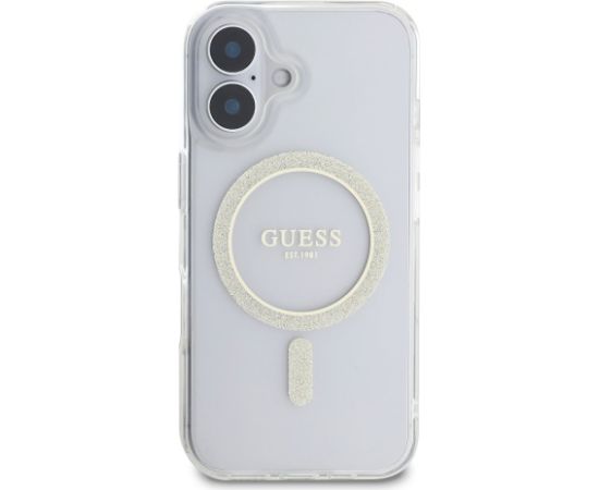 Guess IML Glitter Ring MagSafe Case Защитный чехол для iPhone 16 Plus / прозрачный Чехлы - альтернативные