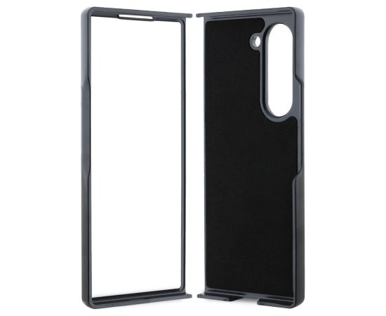 Guess PC/TPU Glitter Flakes Metal Logo Case Aizsargapvalks priekš Samsung Galaxy Z Fold 6 / melns Neoriģinālie Maciņi