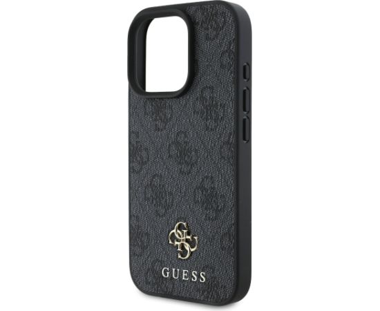 Guess PU 4G Small Metal Logo MagSafe Case Aizsargapvalks priekš iPhone 16 Pro / pelēks Neoriģinālie Maciņi