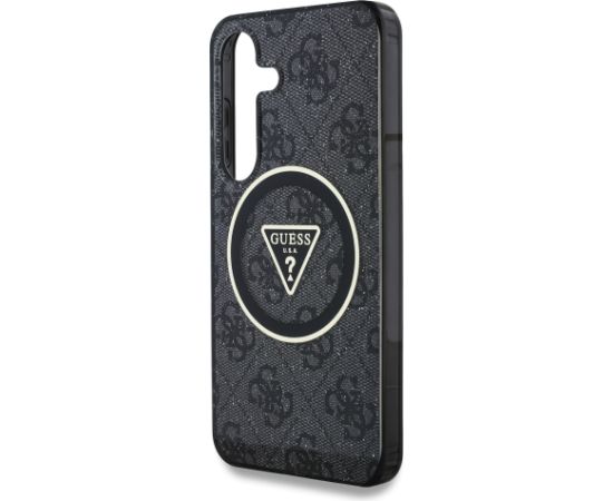 Guess IML 4G Glitter and Triangle Logo MagSafe Case Защитный чехол для Samsung Galaxy S25 / чёрный Чехлы - альтернативные