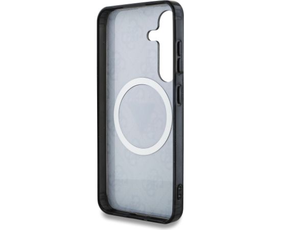 Guess IML 4G Glitter and Triangle Logo MagSafe Case Защитный чехол для Samsung Galaxy S25 / чёрный Чехлы - альтернативные