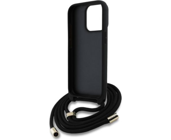 Guess PU 4G Metal Logo Crossbody Strap Case Защитный чехол для iPhone 15 Pro / коричневый Чехлы - альтернативные