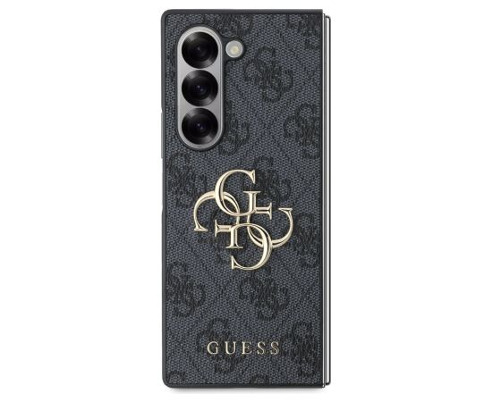 Guess PU 4G Metal Logo Case Aizsargapvalks priekš Samsung Galaxy Z Fold 6 / pelēks Neoriģinālie Maciņi