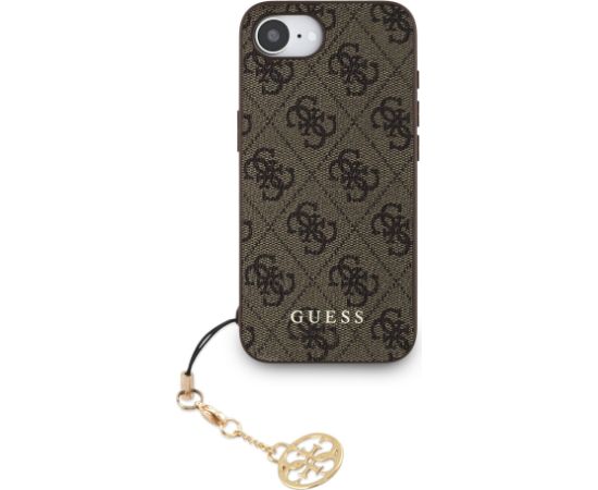 Guess 4G Charm Case Aizsargapvalks priekš iPhone 16e Tone on Tone / brūns Neoriģinālie Maciņi