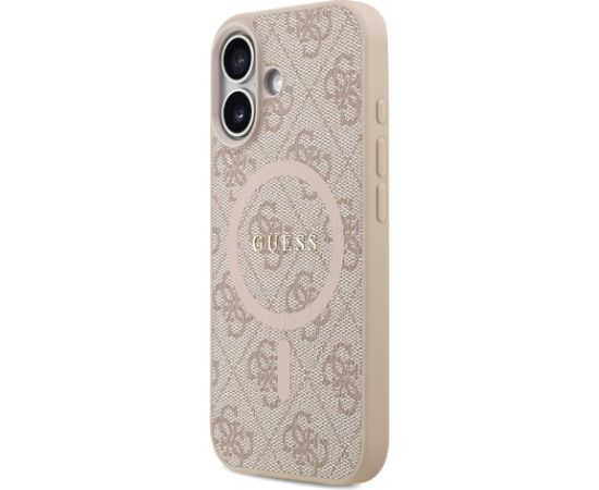 Guess PU Leather 4G Colored Ring MagSafe Case Aizsargapvalks priekš iPhone 17 / rozā Neoriģinālie Maciņi