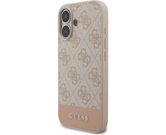 Guess PU 4G Stripe Case Aizsargapvalks priekš iPhone 17 / rozā Neoriģinālie Maciņi