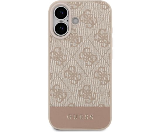 Guess PU 4G Stripe Case Aizsargapvalks priekš iPhone 17 / rozā Neoriģinālie Maciņi