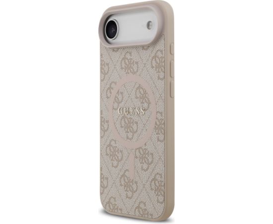 Guess PU Leather 4G Colored Ring MagSafe Case Aizsargapvalks priekš iPhone Air / rozā Neoriģinālie Maciņi