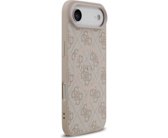 Guess PU Leather 4G Colored Ring MagSafe Case Aizsargapvalks priekš iPhone Air / rozā Neoriģinālie Maciņi