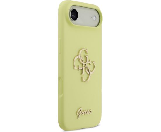 Guess Liquid Silicone 4G Metal Logo Case Aizsargapvalks priekš iPhone Air / dzeltens Neoriģinālie Maciņi