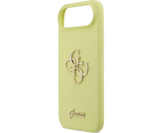 Guess Liquid Silicone 4G Metal Logo Case Aizsargapvalks priekš iPhone Air / dzeltens Neoriģinālie Maciņi