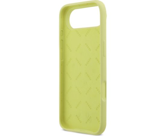 Guess Liquid Silicone 4G Metal Logo Case Aizsargapvalks priekš iPhone Air / dzeltens Neoriģinālie Maciņi