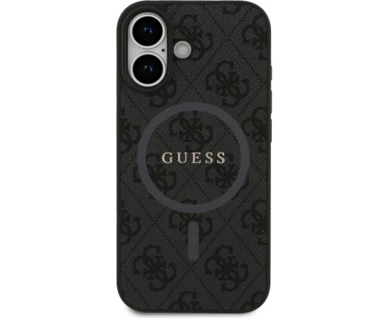 Guess PU Leather 4G Colored Ring MagSafe Case Aizsargapvalks priekš iPhone 17 / melns Neoriģinālie Maciņi
