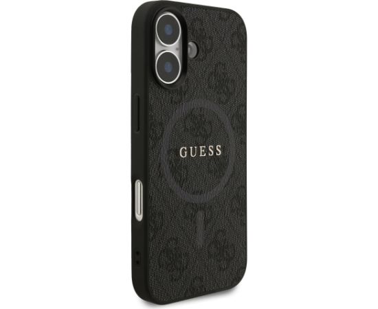 Guess PU Leather 4G Colored Ring MagSafe Case Aizsargapvalks priekš iPhone 17 / melns Neoriģinālie Maciņi