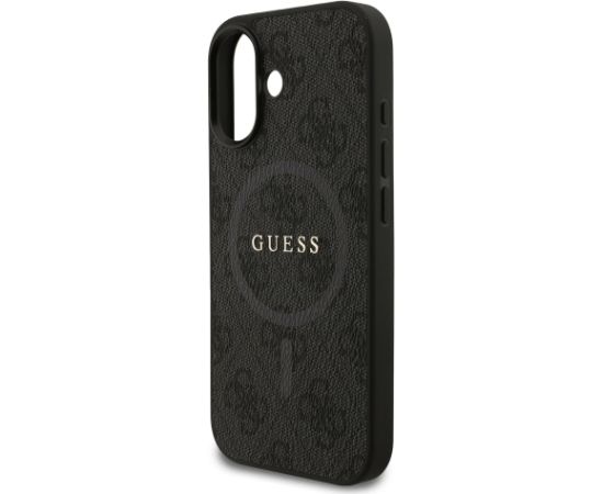 Guess PU Leather 4G Colored Ring MagSafe Case Aizsargapvalks priekš iPhone 17 / melns Neoriģinālie Maciņi