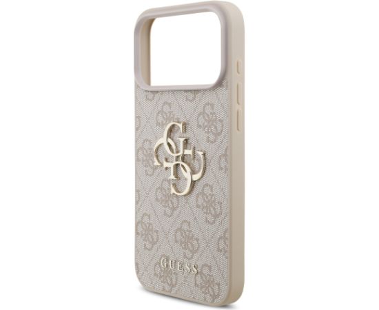 Guess PU 4G Metal Logo Strap Case Aizsargapvalks priekš iPhone 17 Pro Max / rozā Neoriģinālie Maciņi