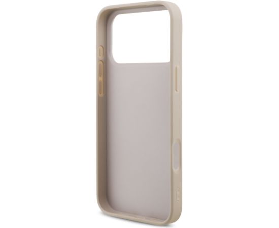 Guess PU 4G Metal Logo Strap Case Aizsargapvalks priekš iPhone 17 Pro Max / rozā Neoriģinālie Maciņi