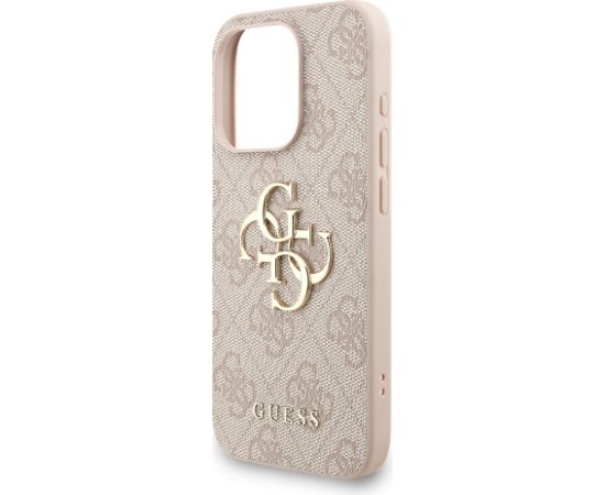 Guess PU 4G Metal Logo Strap Case Aizsargapvalks priekš iPhone 15 Pro / rozā Neoriģinālie Maciņi