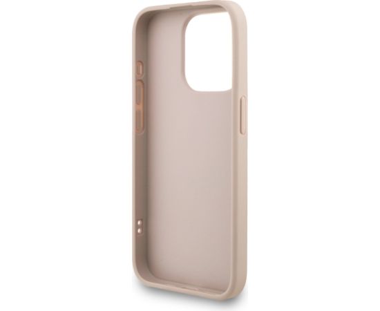 Guess PU 4G Metal Logo Strap Case Aizsargapvalks priekš iPhone 15 Pro / rozā Neoriģinālie Maciņi