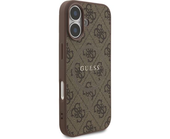 Guess PU Leather 4G Colored Ring MagSafe Case Aizsargapvalks priekš iPhone 17 / brūns Neoriģinālie Maciņi