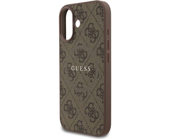 Guess PU Leather 4G Colored Ring MagSafe Case Aizsargapvalks priekš iPhone 17 / brūns Neoriģinālie Maciņi