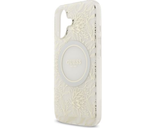 Guess IML Flowers Allover Strap MagSafe Case Защитный чехол для iPhone 17 / белый Чехлы - альтернативные