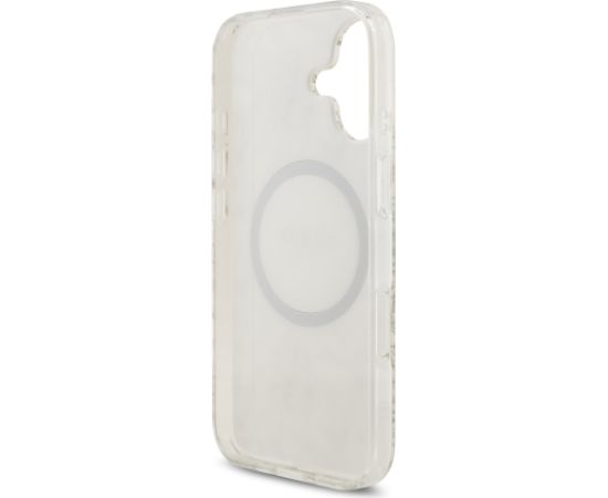 Guess IML Flowers Allover Strap MagSafe Case Защитный чехол для iPhone 17 / белый Чехлы - альтернативные