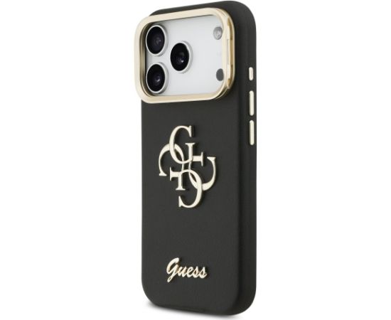 Guess PU Grained 4G Logo Stand Camera Frame Case Защитный чехол для iPhone 17 Pro / чёрный Чехлы - альтернативные