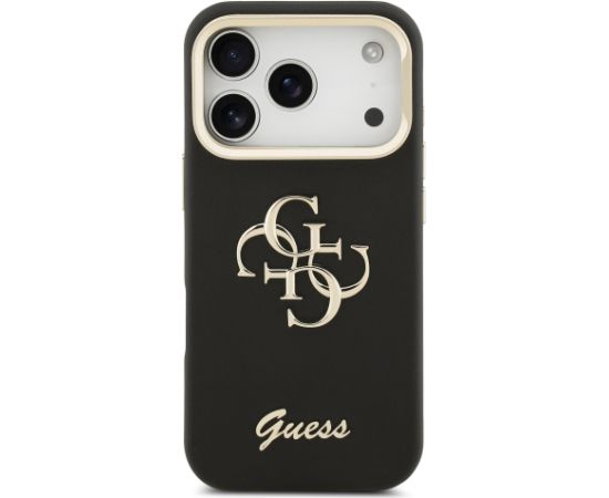 Guess PU Grained 4G Logo Stand Camera Frame Case Защитный чехол для iPhone 17 Pro / чёрный Чехлы - альтернативные