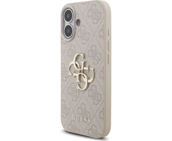 Guess PU 4G Metal Logo Strap Case Aizsargapvalks priekš iPhone 17 / rozā Neoriģinālie Maciņi