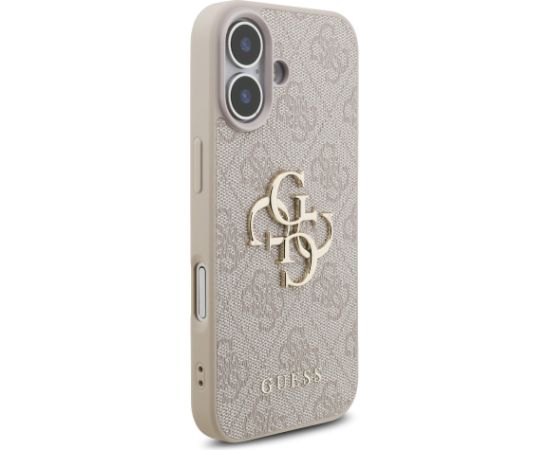 Guess PU 4G Metal Logo Strap Case Aizsargapvalks priekš iPhone 17 / rozā Neoriģinālie Maciņi