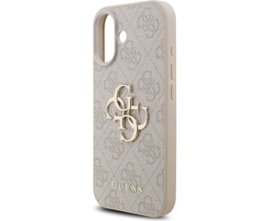 Guess PU 4G Metal Logo Strap Case Aizsargapvalks priekš iPhone 17 / rozā Neoriģinālie Maciņi