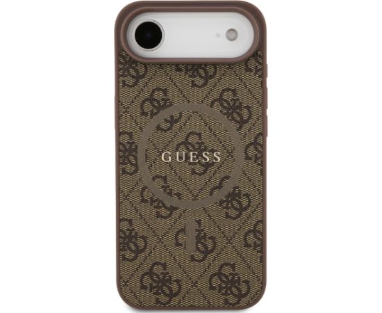 Guess PU Leather 4G Colored Ring MagSafe Case Aizsargapvalks priekš iPhone Air / brūns Neoriģinālie Maciņi